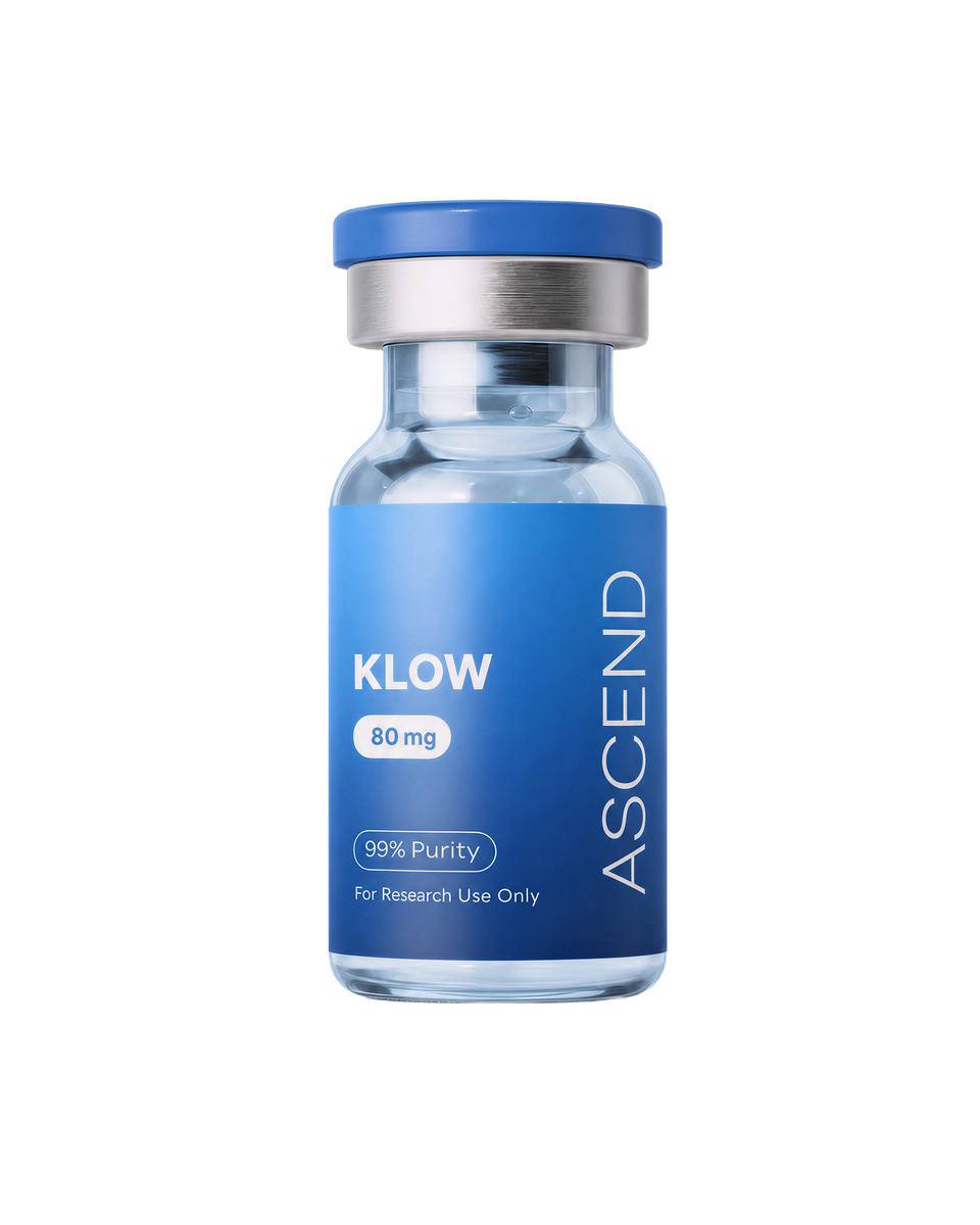Ascend Science KLOW research vial verified for purity and potency